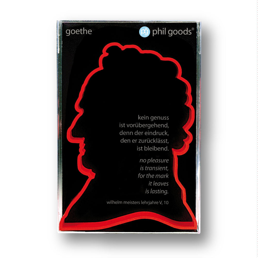 Goethe Ausstechform Rot – Vorderseite