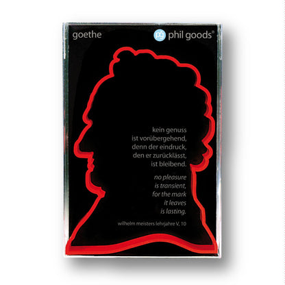 Goethe Ausstechform Rot – Vorderseite