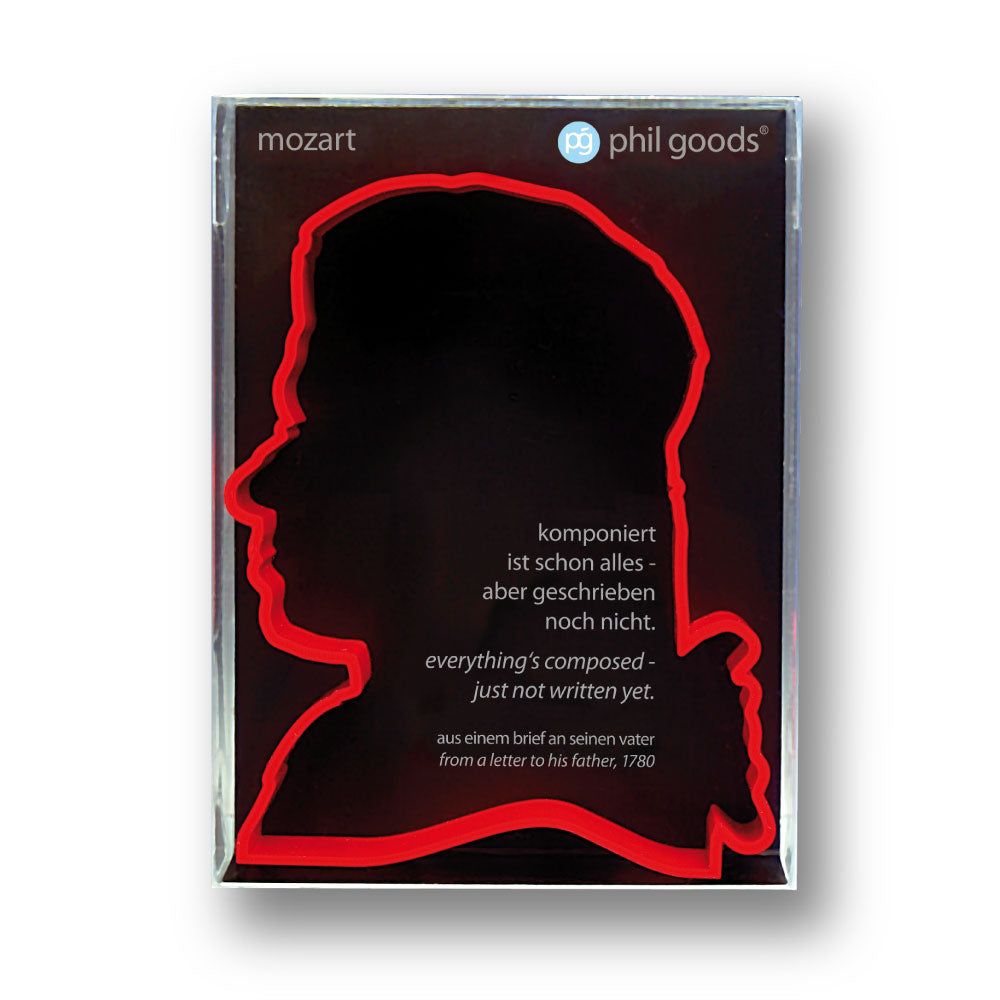 W.A. Mozart Vorderseite rot