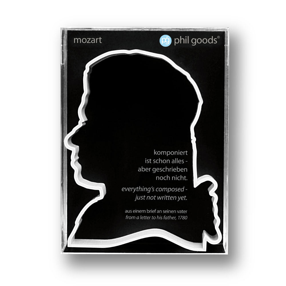 W.A. Mozart Vorderseite weiß